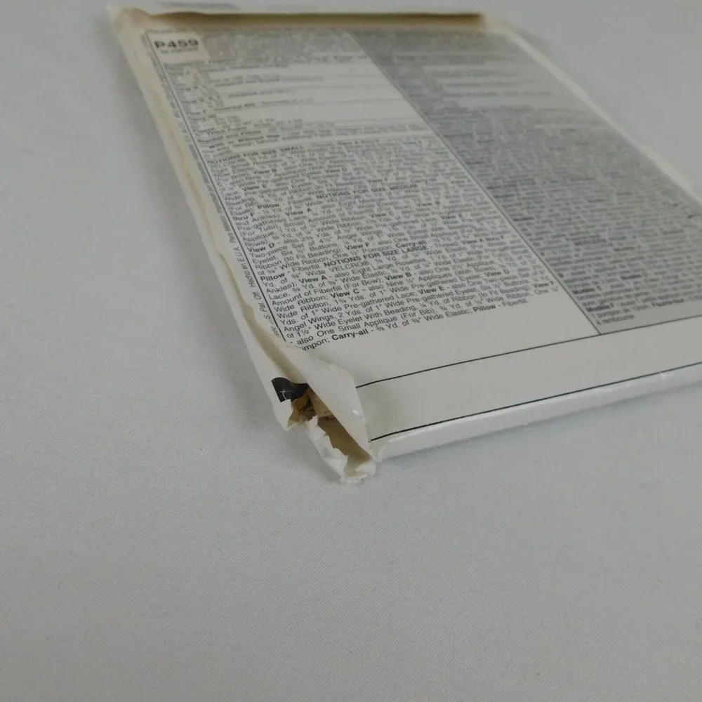 McCalls P459 Sewing Pattern Vintage 1999 Doll Clothes Carry-All Size S M L Uncut - Picture 3 of 4